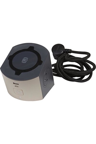 Legrand Prelungitor cu stație de încărcare, 2x2P+Z+USB, 2 m, Gri/Negru