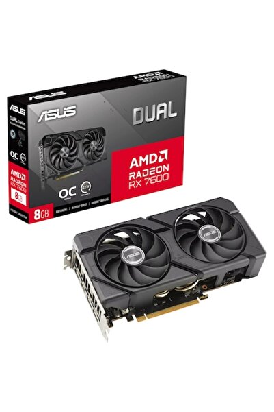 ASUS Placă grafică Radeon RX 7600 DUAL OC EVO, 8GB GDDR6, 128-bit