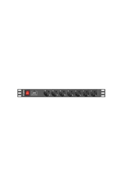 Lanberg PDU, Lanberg, 1U 10A 7 prize Schuko 2m, negru