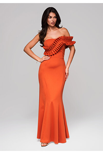 OMBRE Evening dress LA-OM-DLR219 - dark orange