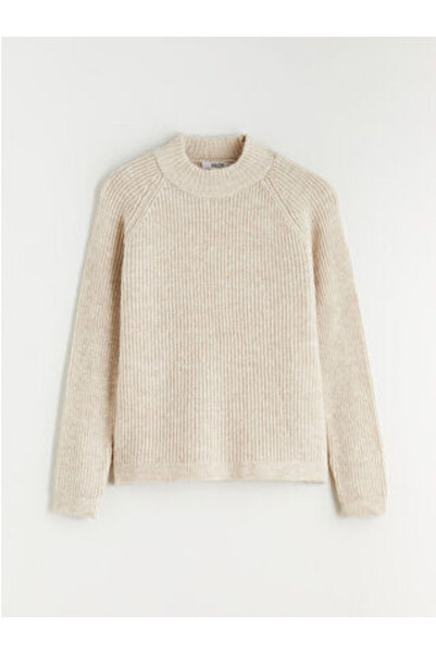 LC Waikiki Xsidebeige Half Turtleneck Women's Knit Sweater