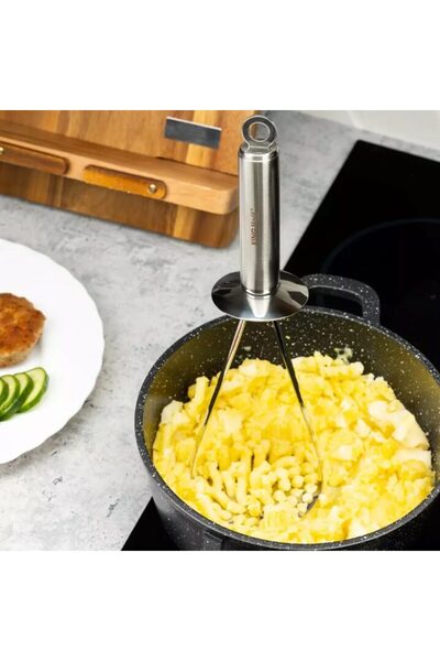 Kinghoff Zdrobitor pentru legume, piure, inox, 28 cm,