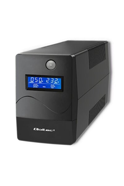 Qoltec UPS Line-Interactive 850VA 480W LCD USB RJ45 Undă sinusoidală modifica...