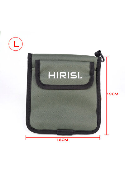 HIRISI حقيبة أدوات الصيد على شكل حرف L، حقيبة تخزين ملحقات صيد سمك الشبوط، مح...