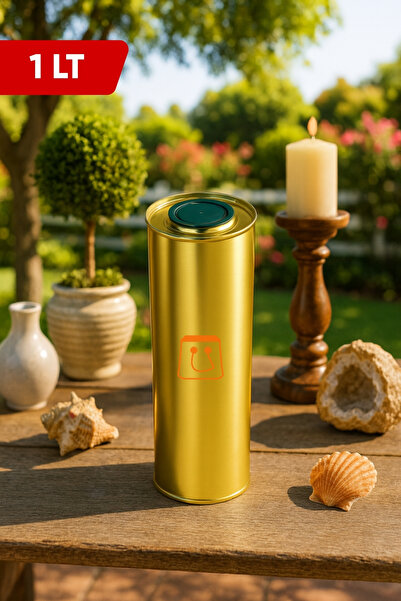 Öztürk ambalaj 1 LT Yağ Tenekesi Baskısız Gold Zeytin Yağı Tenekesi