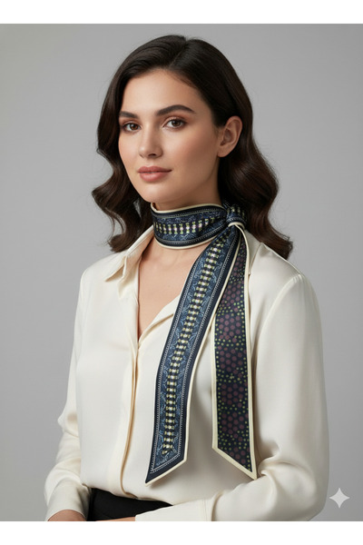 nehir eşarp Çift Taraflı Uzun Kravat Fular