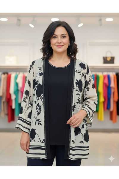 güncüoğlu بلوزة داخلية قصيرة الأكمام من القطن الممشط مع بلوزة خارجية طويلة ال...