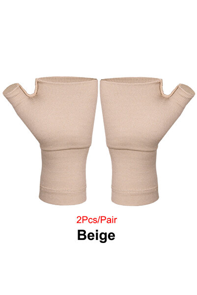 Choice L Beige 1Pair Compression Arthritis Gloves, Wrist & Thumb Support Sleeve for Unisex, Perfect for Car