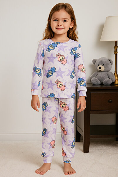 BONY SOCKS Set de pijamale cu model Labubu pentru fete