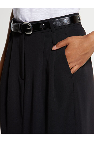 Sisley Women's Viscose Blended Pleated Stretch Skirt 325A4Kvxl002W-Sis100