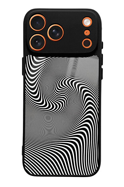 Spoyi iPhone 17 Pro Max Compatible Wave Design Glossy Phone Case