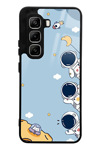 Spoyi Infinix Hot 50 Pro Mini Astronot Design Glossy Phone Case