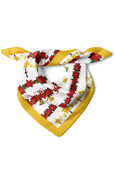 nehir eşarp Yılbaşı Desen Fular Bandana 50x50 Cm
