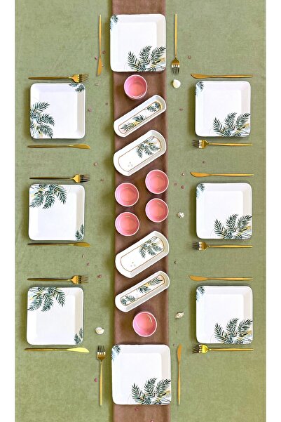 ers erbaşlar FLORYA 18 Parça 8 Kişilik Lüx Kahvaltı Takımı Seti Kahvaltılık Sunum Seti