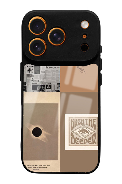 Spoyi iPhone 17 Pro Breathe Deeper Design Glossy Phone Case Compatible