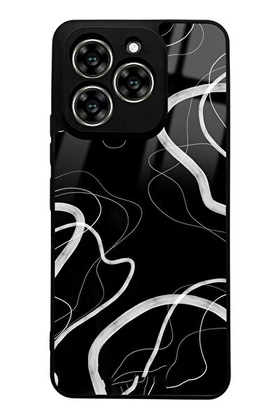 Spoyi Reeder S919 Compatible Black Wave Design Glossy Phone Case