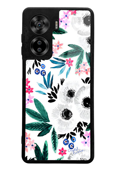 Spoyi Casper Via X40 White Flower Design Glossy Phone Case