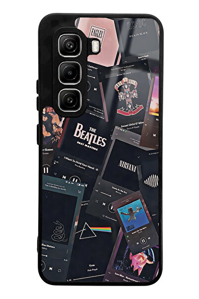 Spoyi Infinix Hot 50 Pro Compatible Retro Music Design Glossy Phone Case