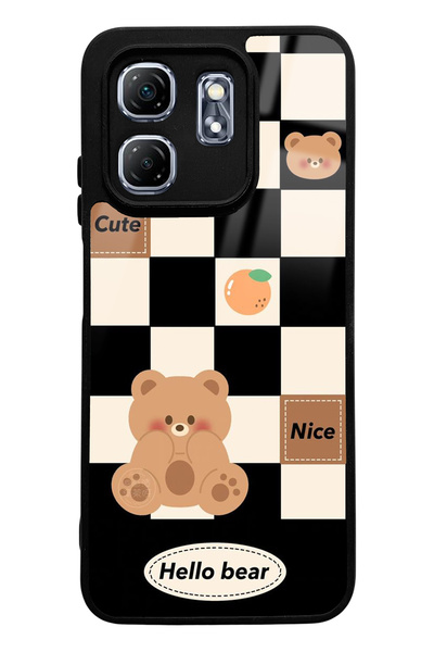 Spoyi Infinix Hot 50I Compatible Hello Bear Designed Glossy Phone Case