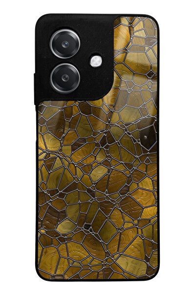 Spoyi Oppo A3 Compatible Coffee Geometric Design Glossy Phone Case