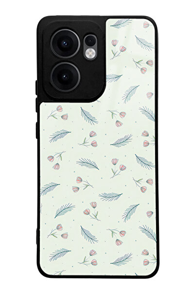 Spoyi حافظة هاتف لامعة بتصميم أوراق الشجر الخضراء لهاتف أوبو رينو 13F