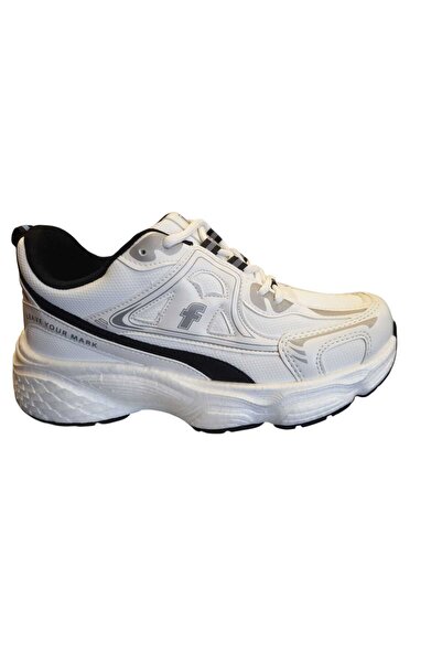 Flet 329 حذاء رياضي أبيض للجنسين للمشي والجري واللياقة البدنية والرياضة اليومية