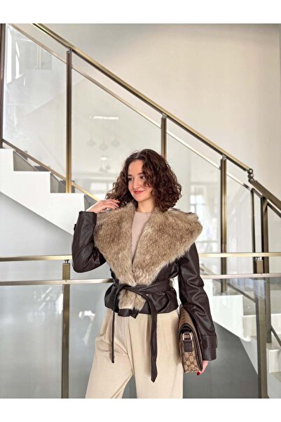 Sude Kızanlıklı Премиум кожено яке с кожа и кожа с кожа