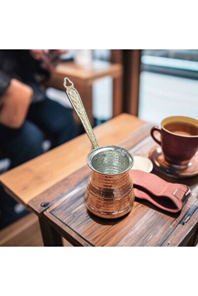 Bakır Center 7-Cup Marash Hammered Copper Coffee Pot, Coffee Pot, Coffee Brewing Pot