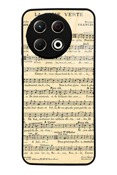 Spoyi Tecno Spark 30 Pro Music Notes Design Glossy Phone Case
