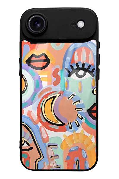 Spoyi حافظة هاتف آيفون 17 إير بتصميم عيون ريترو مائية لامعة