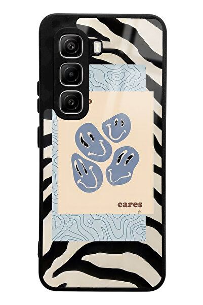 Spoyi Infinix Hot 50 Pro Compatible Zebra Emoji Design Glossy Phone Case