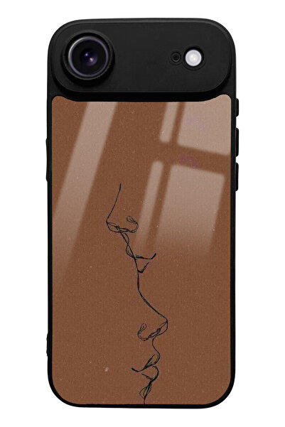 Spoyi حافظة هاتف لامعة بتصميم ظل القهوة متوافقة مع آيفون 17