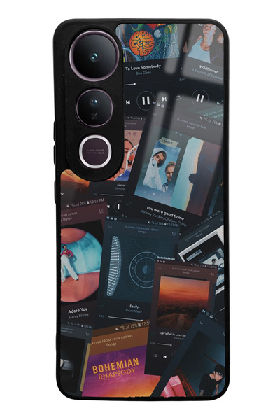 Spoyi Vivo V50 Lite Music Retro Design Glossy Phone Case