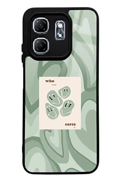 Spoyi Infinix Hot 50İ Compatible Who Cares Green Designed Glossy Phone Case