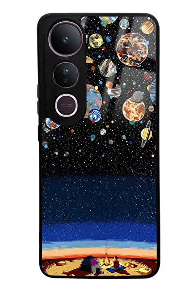 Spoyi Vivo V50 Lite under the Planets Camping Design Glossy Phone Case Compatible