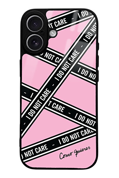 Spoyi iPhone 17 I Don'T Care Design Glossy Phone Case Compatible