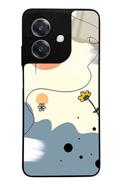 Spoyi Oppo A3 Compatible Nude Daisy Design Glossy Phone Case