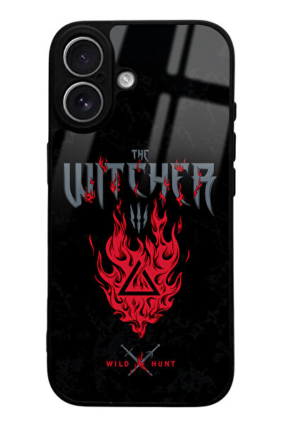 Spoyi Glossy Phone Case for iPhone 17 Witcher 3 Fire Design