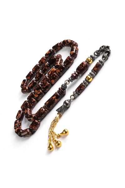 TESBİHCİBABA Cinnamon Capsule Double Color Distressed Tassel Prayer Beads