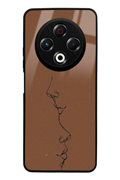 Spoyi Spark 30 Compatible Glossy Phone Case with Coffee Silhouette Design