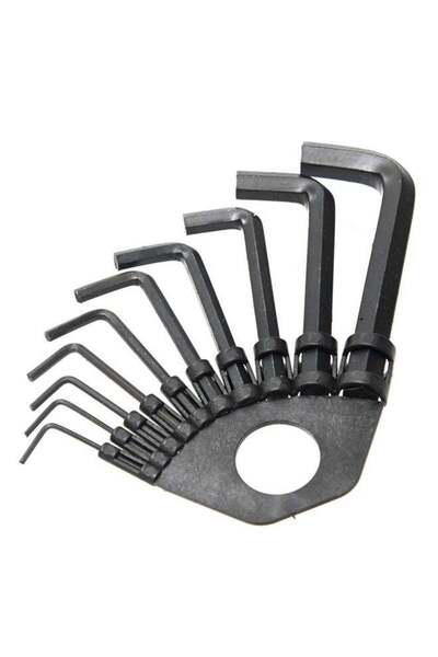 Lawazim Hex Key Set 10 Piece 1.5mm-10mm Allen Wrench Tool Kit for Furniture and Bikes