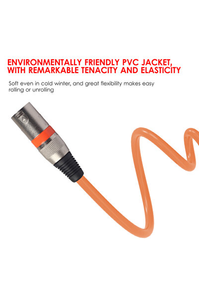 Choice 6pcs 1.5M/5ft XLR Cable DMX Stage Light Cable 3Pin XLR Male to Female for Moving Head Light Spotl...