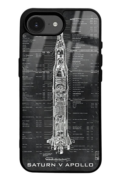 Spoyi iPhone 16E Apollouyumlu Plan Designed Glossy Phone Case