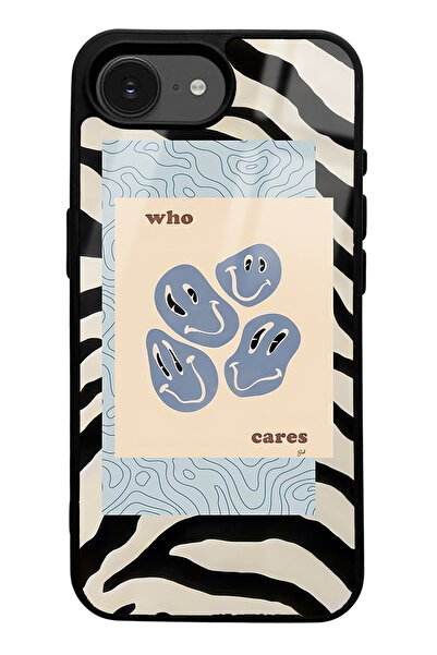 Spoyi iPhone 16E Zebra Emoji Design Glossy Phone Compatible Case