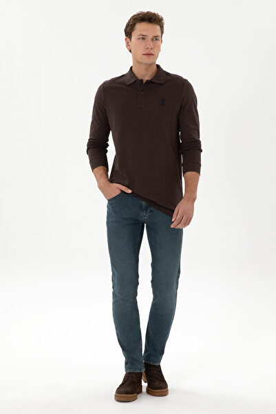 U.S. Polo Assn. Men's Dark Brown Basic Sweatshirt 50317510-Vr084