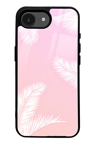 Spoyi Glossy Phone Case for iPhone 16E White Palm Design