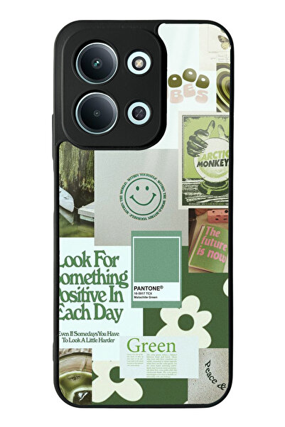 Spoyi Xiaomi Redmi 15C 4g Green Sticker Design Glossy Phone Case Compatible