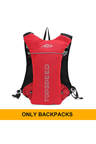 Choice حقيبة ظهر خارجية خفيفة الوزن 5 لتر للجري على الطرق الوعرة باللون الأحم...