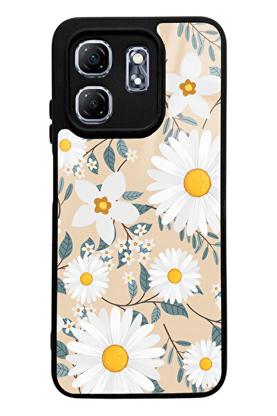 Spoyi Infinix Hot 50I Compatible Large Daisy Design Glossy Phone Case