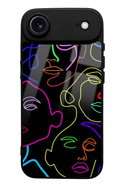Spoyi Neon Silhouette Design Glossy Phone Case Compatible with iPhone 17 Air